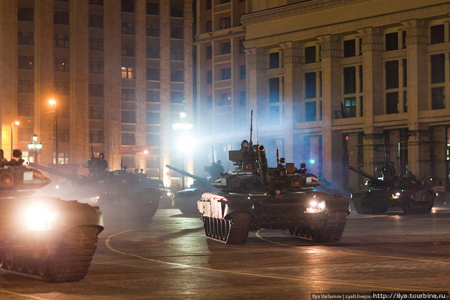 Репетиция военного парада в честь годовщины Великой Победы Москва, Россия