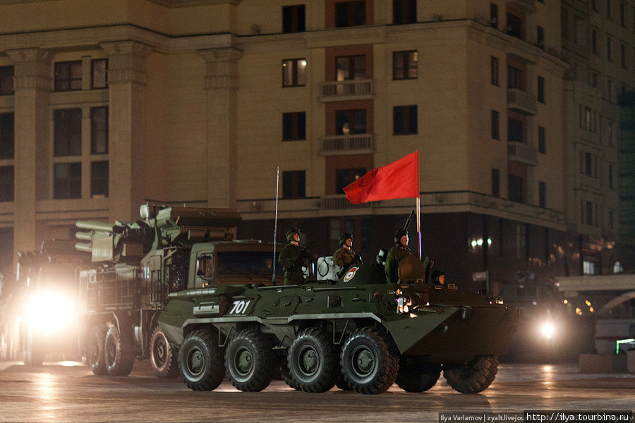 Репетиция военного парада в честь годовщины Великой Победы Москва, Россия