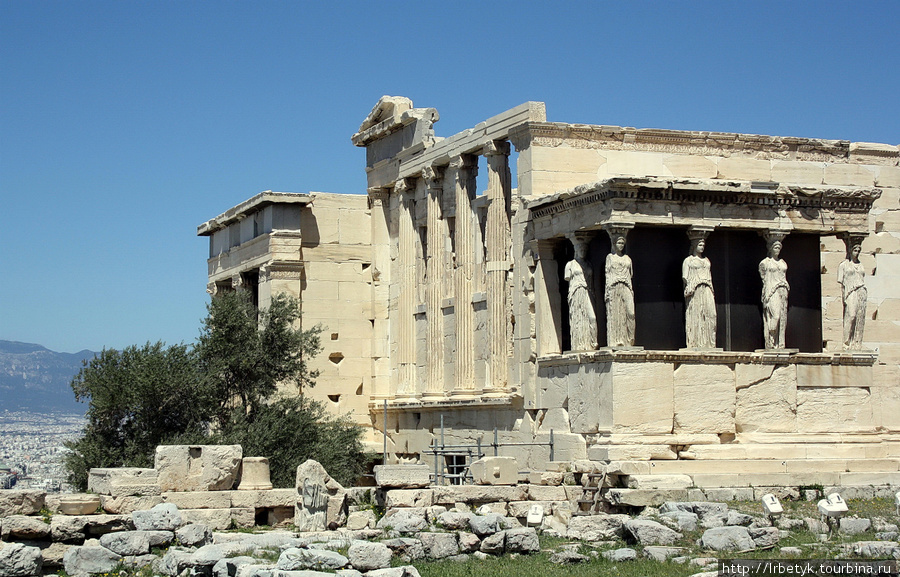 Руины храма Эрехтейона, Акрополь Афины, Греция