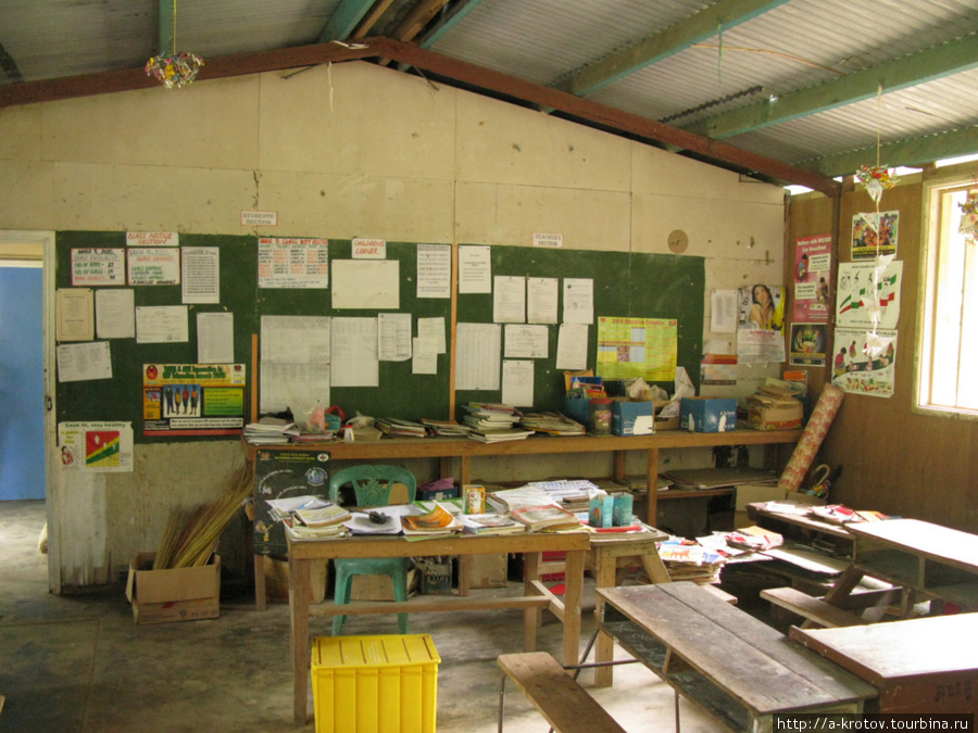 Школа — один из классов — вид внутри Вутунг, Папуа-Новая Гвинея