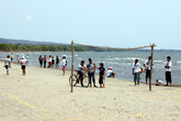 Волейбольная площадка на берегу озера Никарагуа в Рио Истам