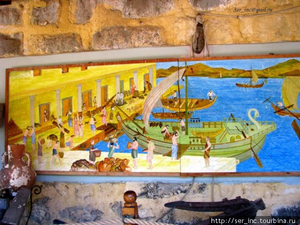 Панно в крепости-морская жизнь в Галикарнасе Бодрум, Турция