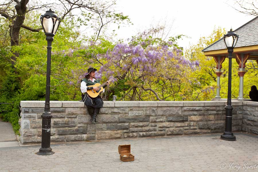 Мушкетер возле Belvedere Castle Нью-Йорк, CША