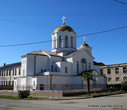 Благовещенский кафедральный собор. Так называется бывшая Греческая церковь Святого Николая, построенная в 1909-1917 годах.
В соборе еще идет реставрация, но он действующий.