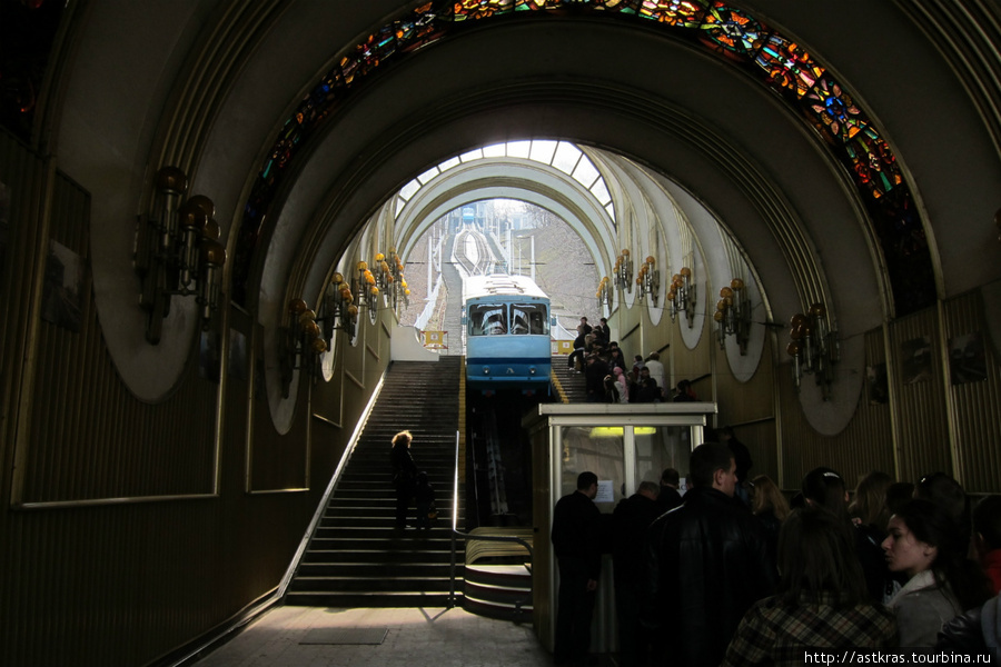общий вид нижней станции фуникулёра Киев, Украина