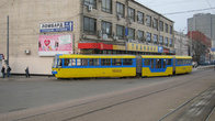 вагон Киевского скоростного трамвая на станции «улица Старовокзальная»