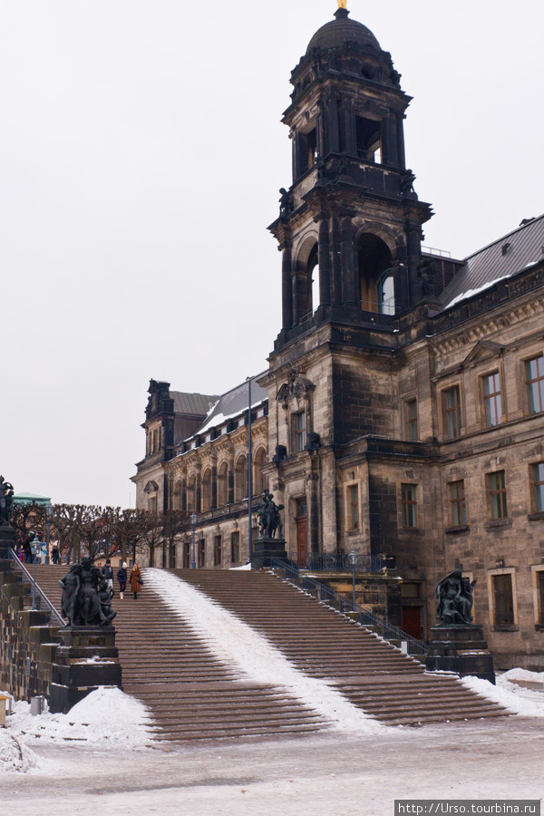 Лестница на Brühlsche Terrasse (терасса Брюля). Дрезден, Германия