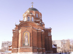 Храм Сергия Радонежского во всей красе.Церковь начала строиться в 1895 году. Роспись храма была закончена в 1901 г. (мастер — Н. Сафонов).