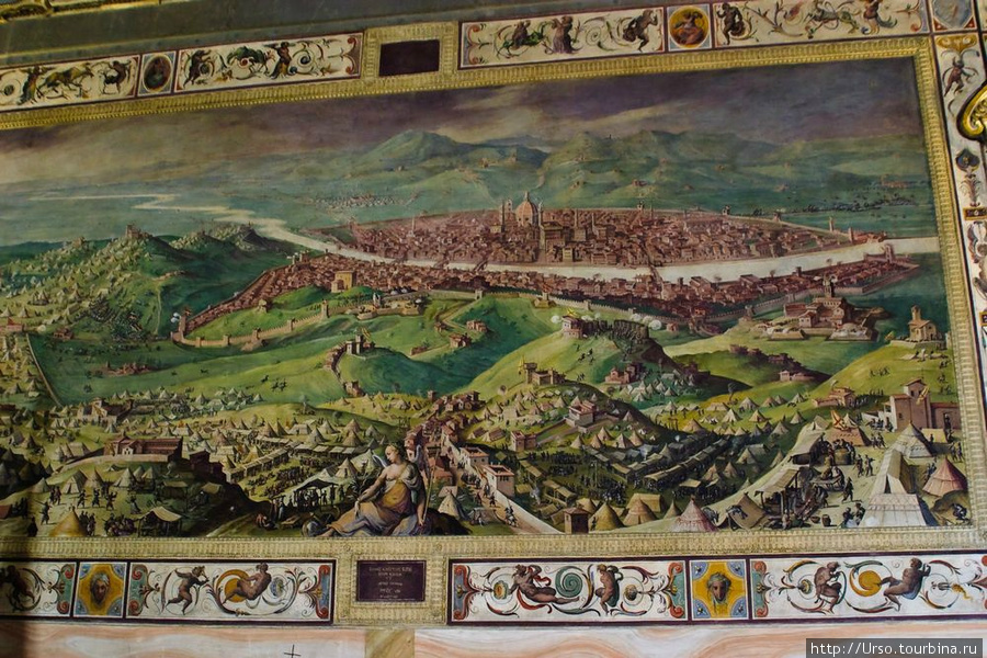 Картина Вазари «Осада Милана». Флоренция, Италия