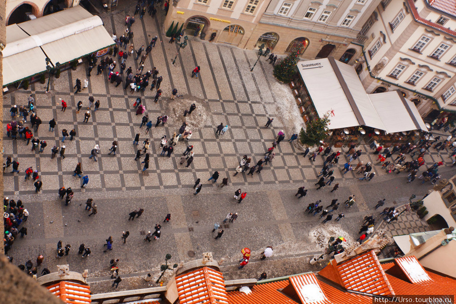 Виды Праги с башни Староместской ратуши. Прага, Чехия