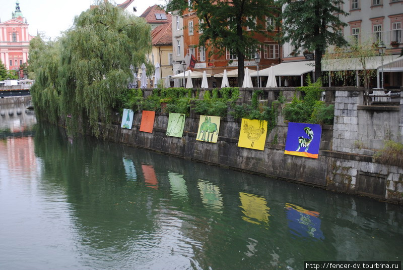 Детские рисунки украшают Любляницу Словения