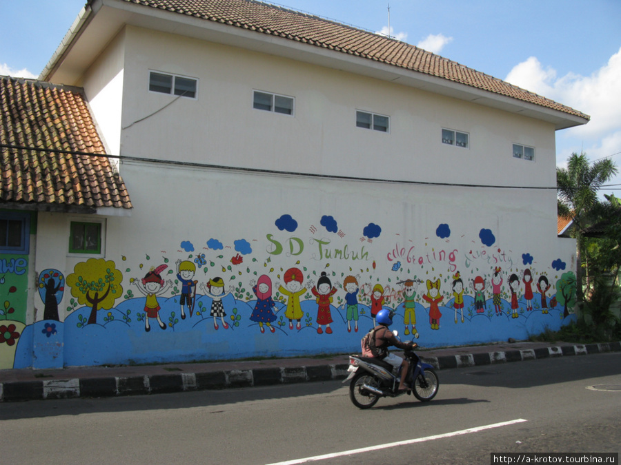 Стена школы Индонезия