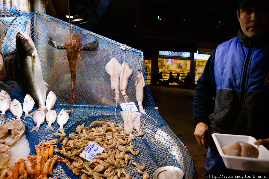 Рыбный рынок в Кадыкой Стамбул, Турция
