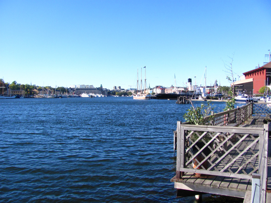 вид с пристани океанариума Аквария Стокгольм, Швеция