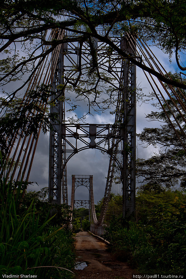 Итак, рано утром мы вернулись к примеченному утром мосту. Когда идешь по заросшей тропинке в лесу, никак не ожидаешь увидеть такое чудо инженерной мысли! Штат Боливар, Венесуэла