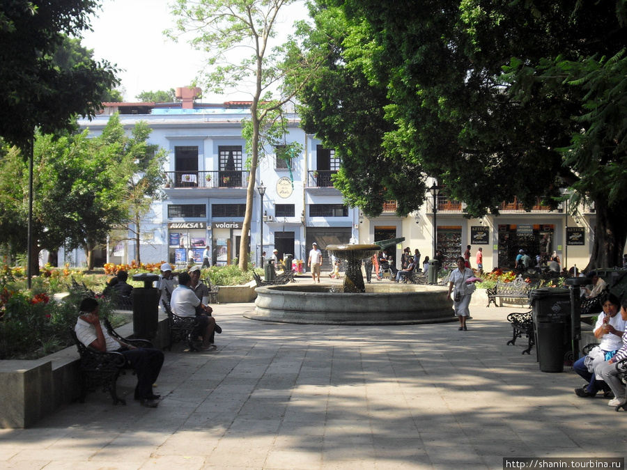 Площадь перед кафедральным собором в Оахаке Оахака, Мексика