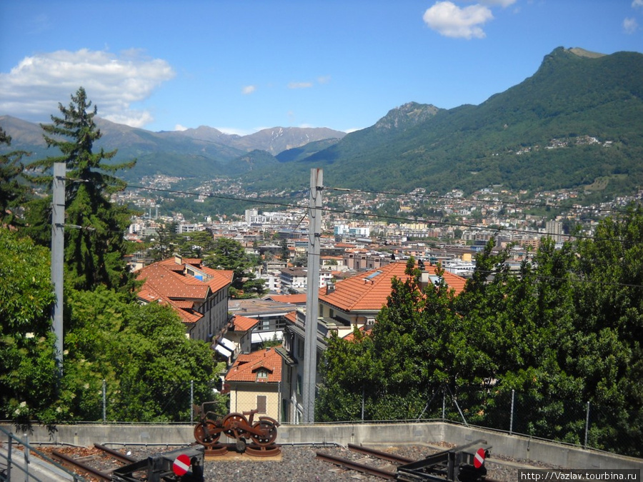 Взгляд вдаль Лугано, Швейцария