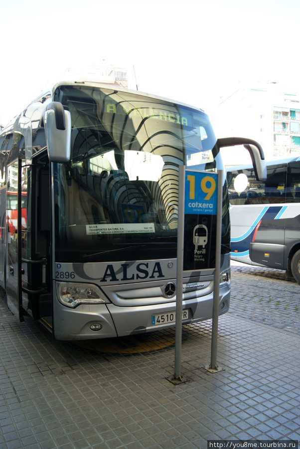 Барселона-Валенсия, автобус Барселона, Испания