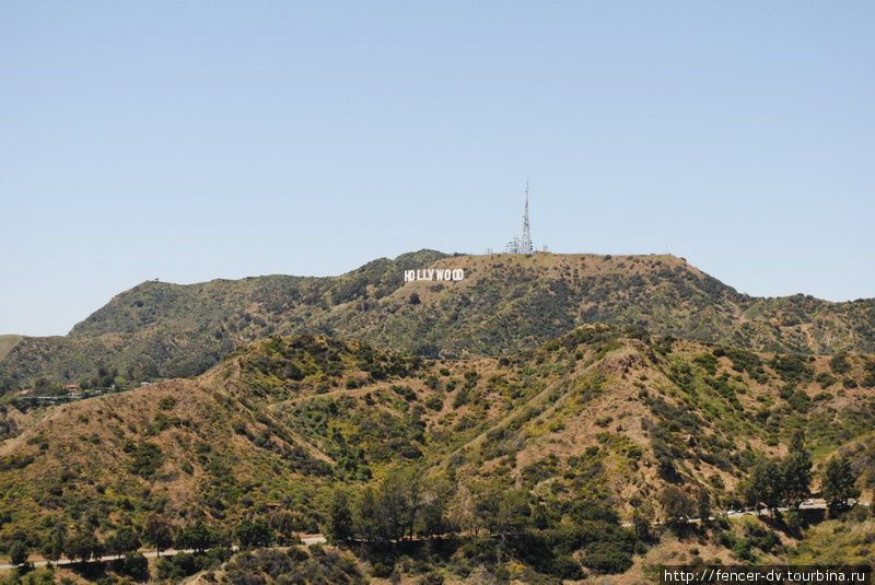 А вот и Голливудский знак Лос-Анжелес, CША