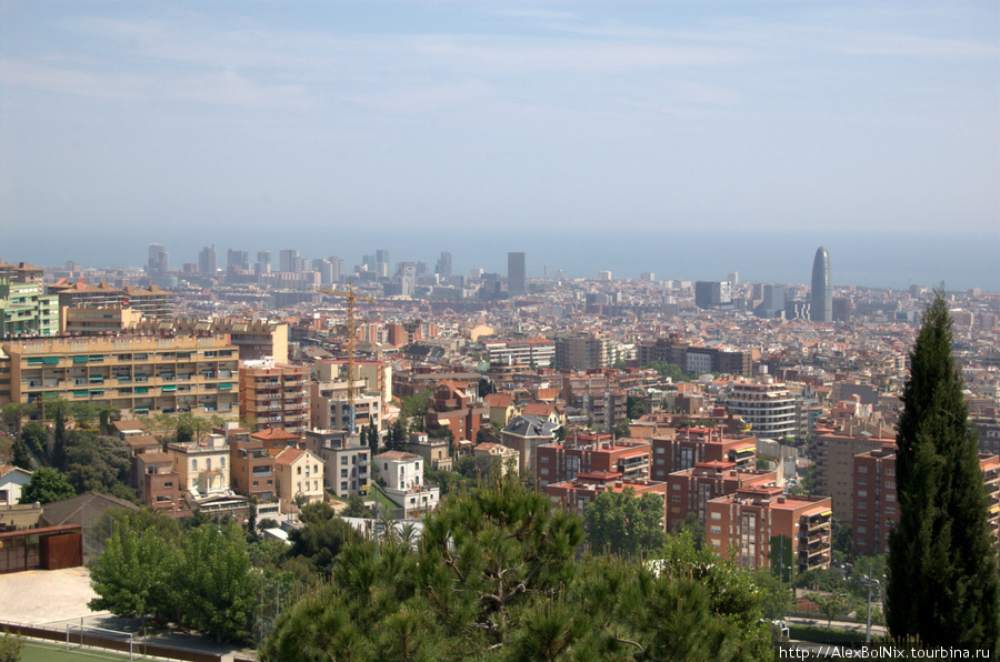 Барселона, вид сверху. Барселона, Испания