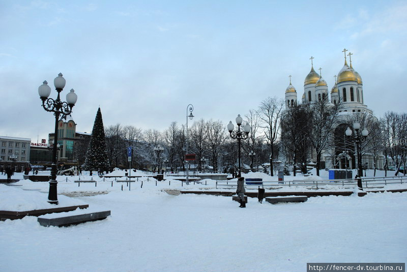 Площадь Победы накануне Нового Года Калининград, Россия