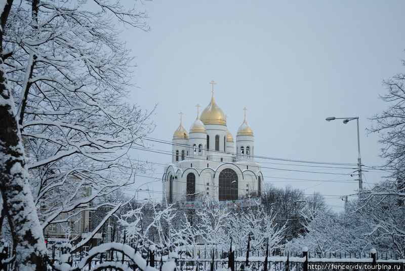 Площадь Победы накануне Нового Года Калининград, Россия