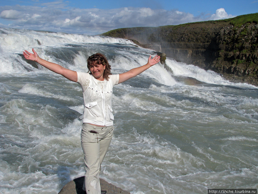счастье Галлфосс водопад, Исландия