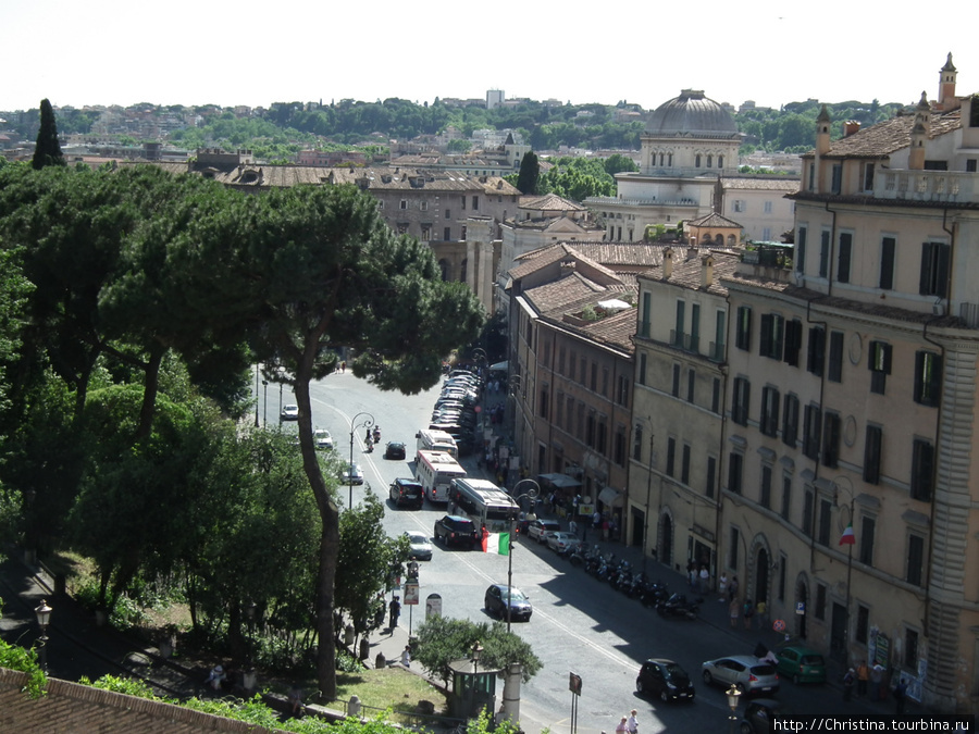 Вид на Рим с лестницы Арачелли. Рим, Италия