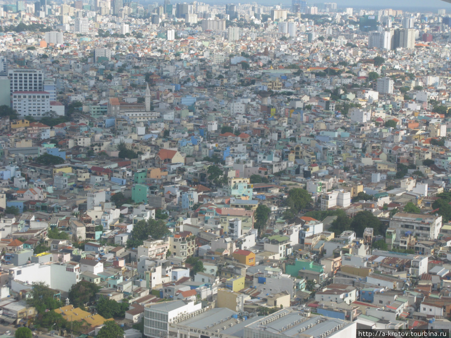 Город Сайгон (Хошимин), вид с самолёта Хошимин, Вьетнам