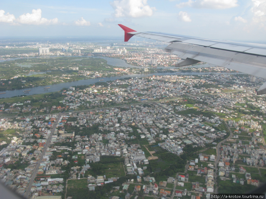 Вид города с самолёта. Хошимин, Вьетнам