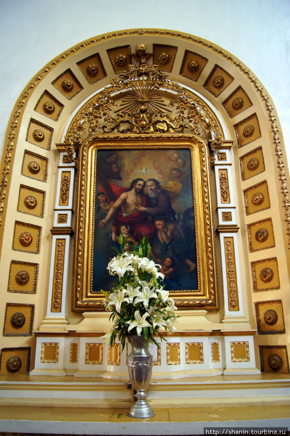 В церкви Сан Рок в Пуэбле Пуэбла, Мексика