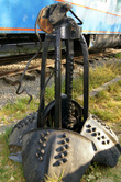 В музее железнодорожной техники в Пуэбле много механизмов