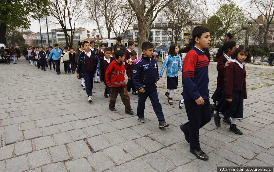 Школьники топают на экскурсию Стамбул, Турция