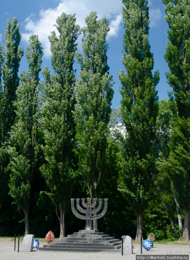 «Менора в Бабьем Яру» — памятник расстрелянным евреям в виде меноры. Установлен 29 сентября 1991, в 50-летнюю годовщину первого массового расстрела евреев. Киев, Украина