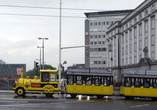 экскурсионный паровозик, двухэтажные автобусы 