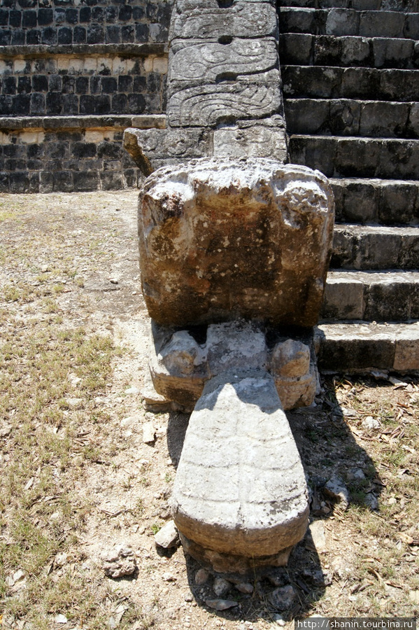 Пирамида для хранения черепов Чичен-Ица город майя, Мексика