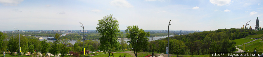 панорама на Днепр Киев, Украина