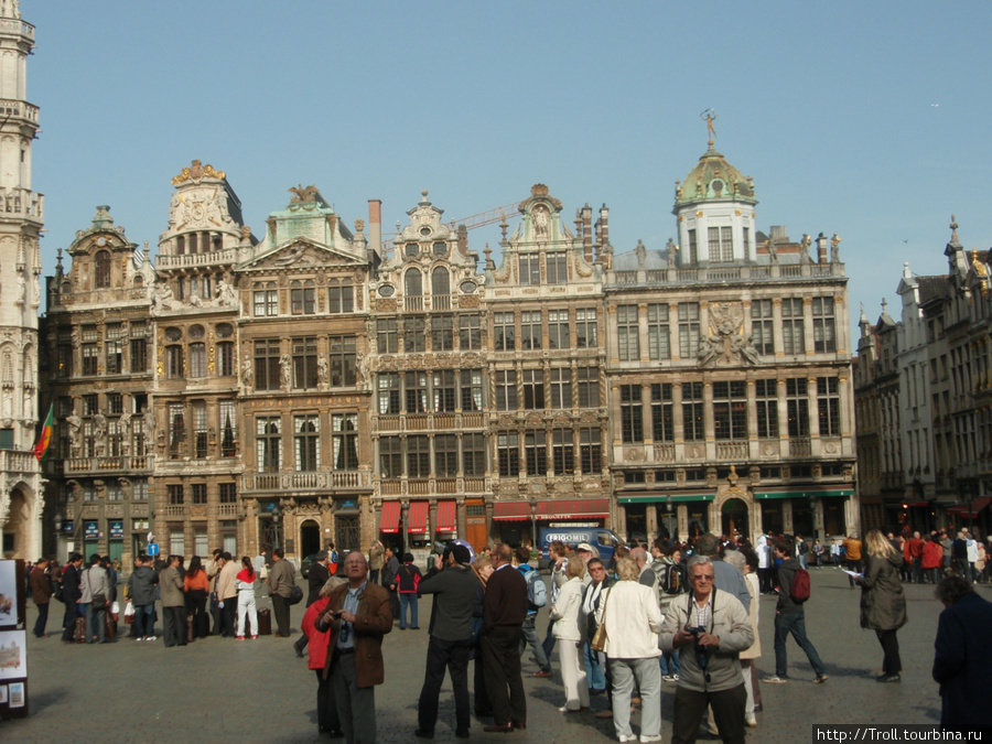 Коронный козырь Брюсселя, его визитная карточка, шесть домов на углу Брюссель, Бельгия