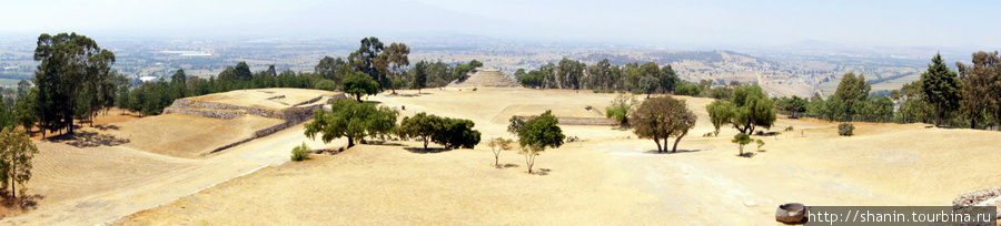 На центральной площади Шочитекатля — панорама Штат Тласкала, Мексика
