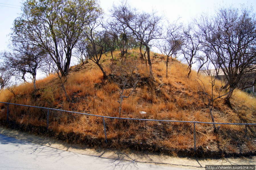 А эта пирамида пока еще не раскопана — выглядит как холм Штат Тласкала, Мексика