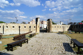 Дворик у крепостной стены в Кампече