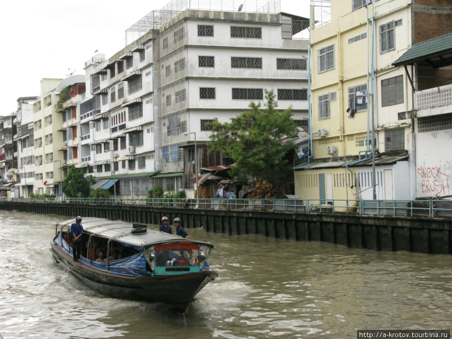 Канал, пассажирская лодка Бангкок, Таиланд