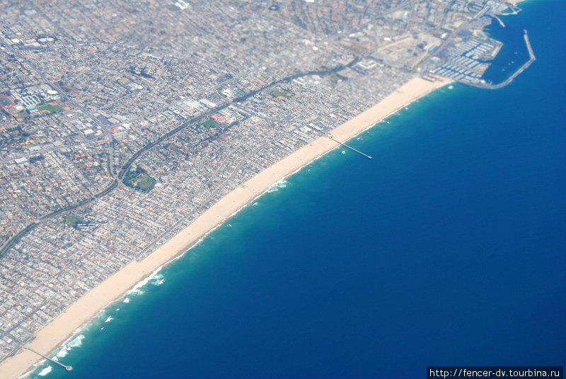 Идеальные белые калифорнийские пляжи Лос-Анжелес, CША