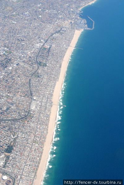 Западное побережье с высоты птичьего полета Лос-Анжелес, CША