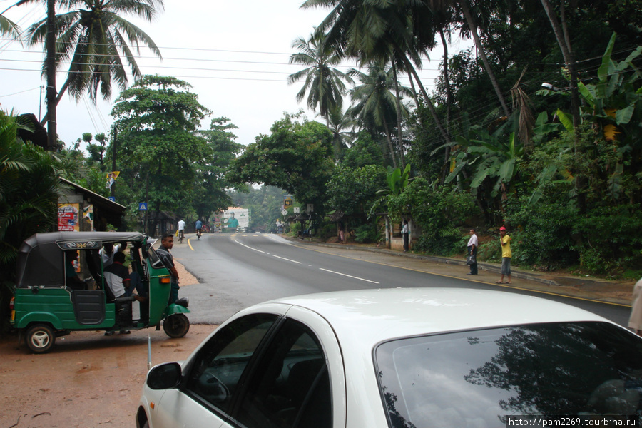 шоссе рядом с кафе Шри-Ланка