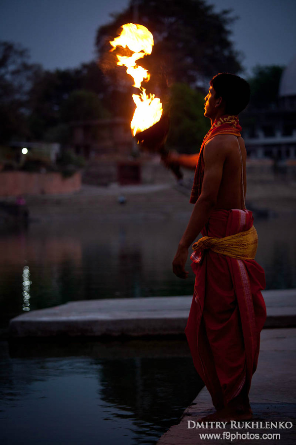 Уджайн - заключение: церемония Аарти Уджайн, Индия