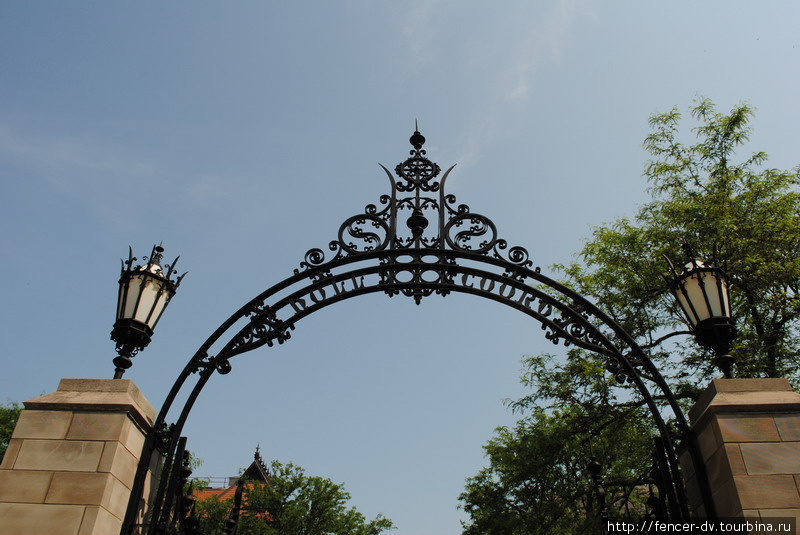 Ворота в центральную часть кампуса Чикаго, CША