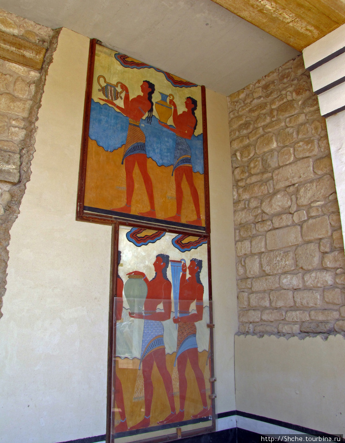 восстановленные фрески Ираклион, Греция
