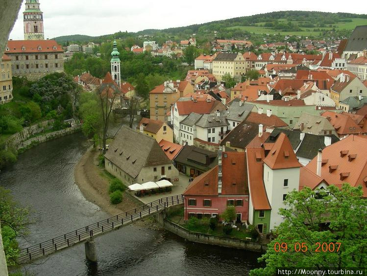 Вид на Чешский Крумлов Прага, Чехия