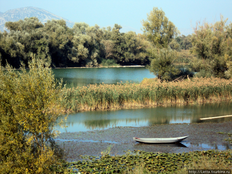 Лодка на озере Черногория